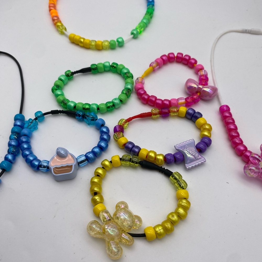 “Build your own” Beaded Jewelry Set with Charms & swappable bands